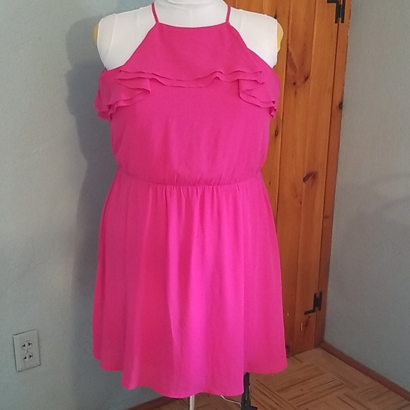 Pink Chiffon Dress - Picture 1 of 7
